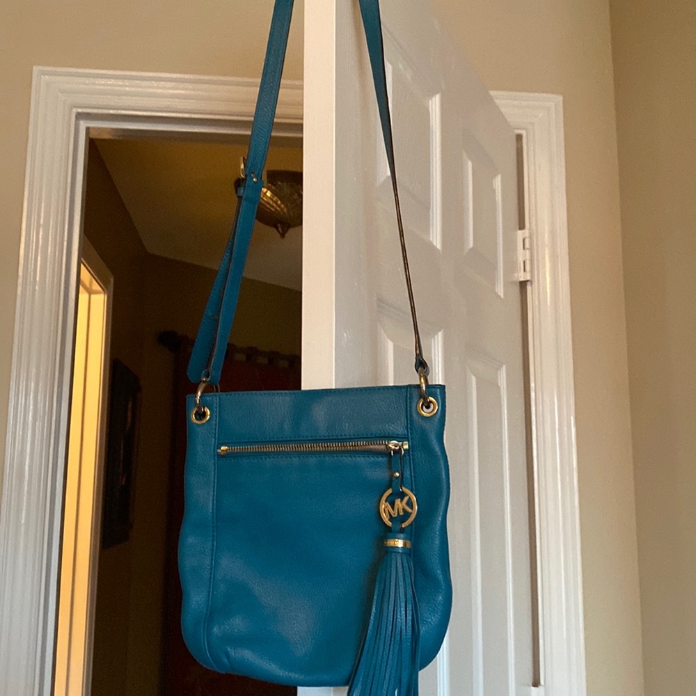 Michael Kors turquoise shoulder bag